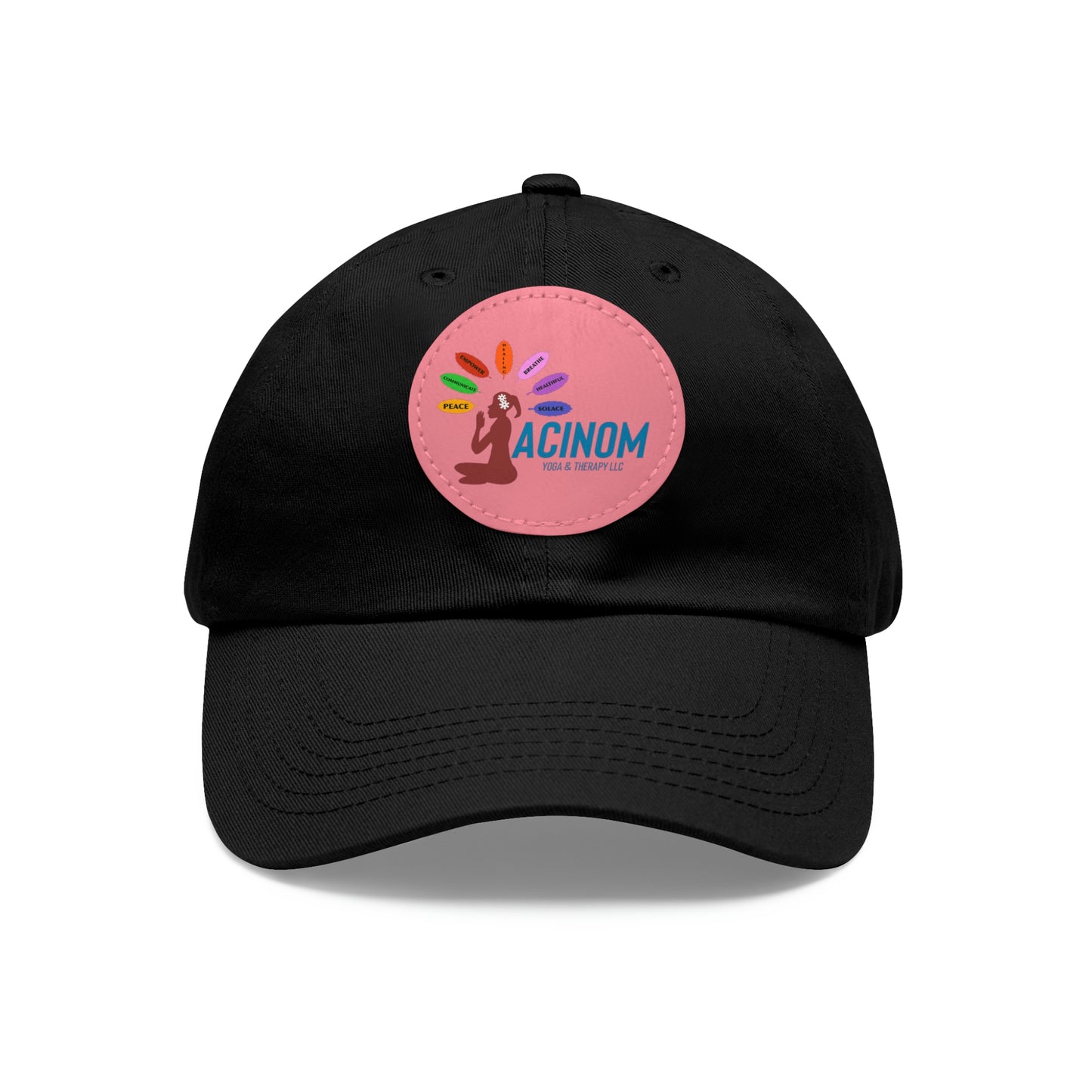 Dad Hat with Leather Patch (Round)